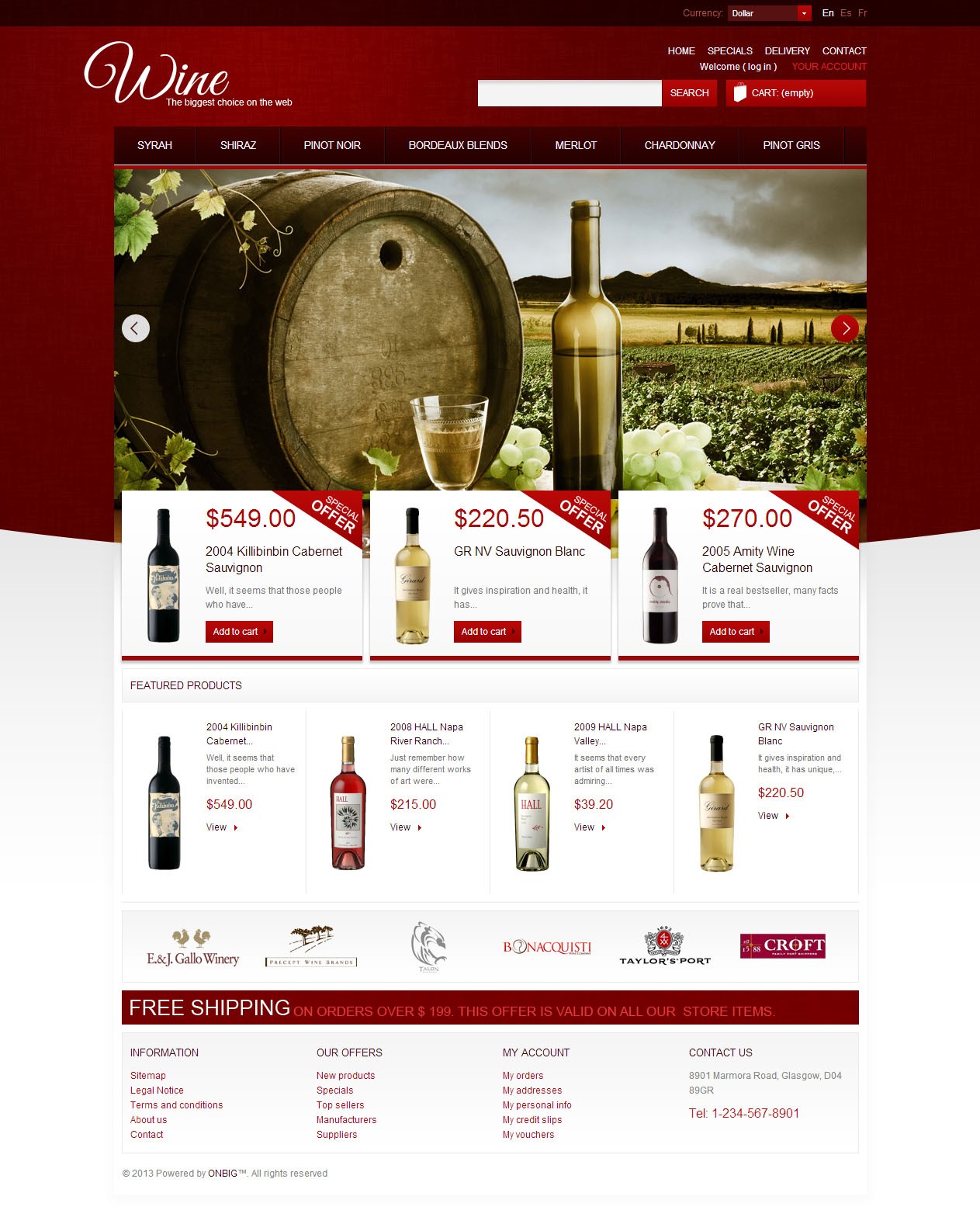 7 mẫu website đẹp dành cho cửa hàng bán rượu