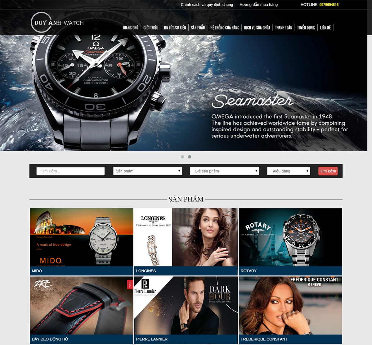 8 mẫu web chuẩn SEO dành cho bán đồng hồ, mắt kính